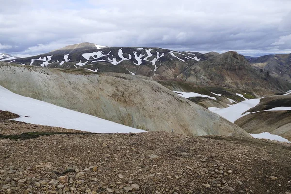 İzlanda'daki laugavegur iz hiking içinde doğa