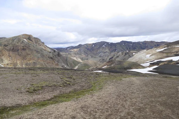 İzlanda'daki laugavegur iz hiking içinde doğa