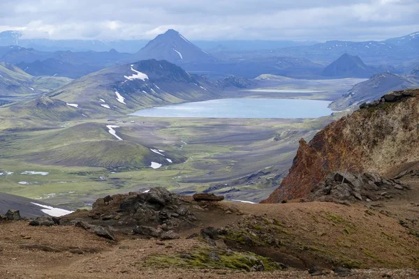 Nature in hiking the laugavegur trail in Iceland — Stock Photo, Image