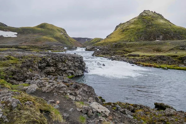Natura w pieszej szlak laugavegur w Islandii — Zdjęcie stockowe