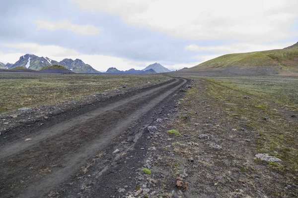 Natureza em caminhadas a trilha laugavegur na Islândia — Fotografia de Stock