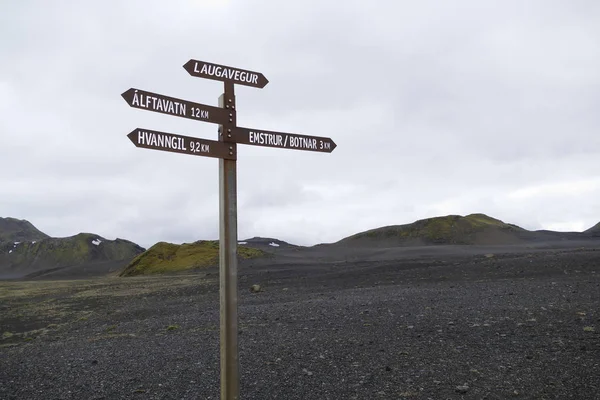 Naturen i vandringsleden laugavegur i Island — Stockfoto