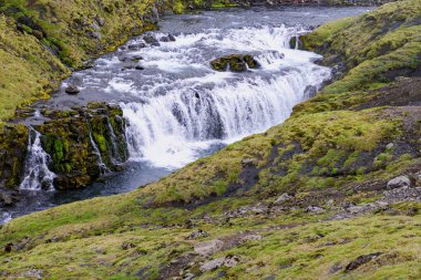 şelaleler cascade nehir İzlanda'daki Skoga adlı