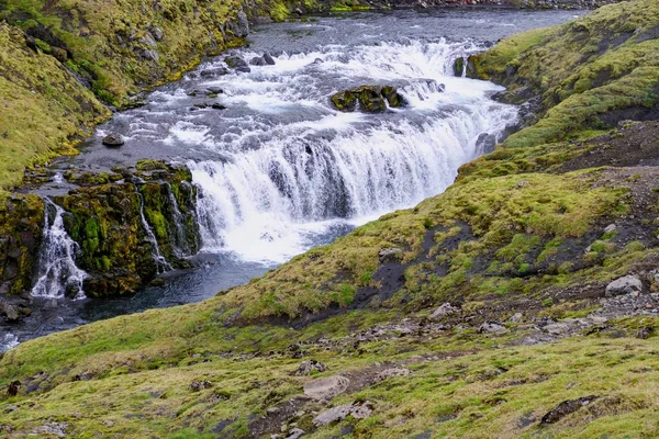 Şelaleler cascade nehir İzlanda'daki Skoga adlı — Stok fotoğraf