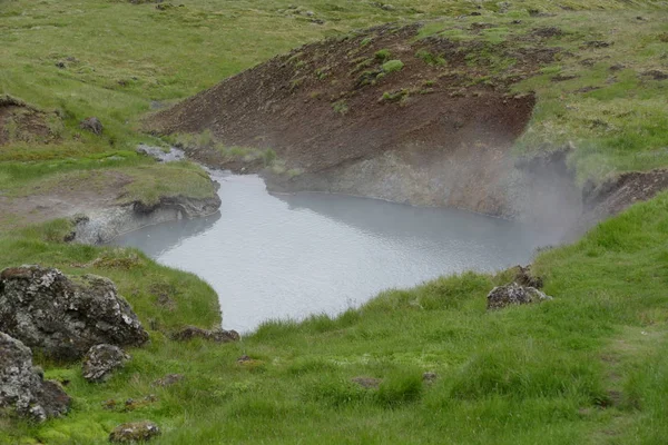 아이슬란드에서 뜨거운 물의 hveragerdi 밸리 — 스톡 사진