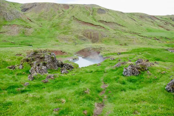 Hveragerdi vallée des eaux chaudes en iceland — Photo