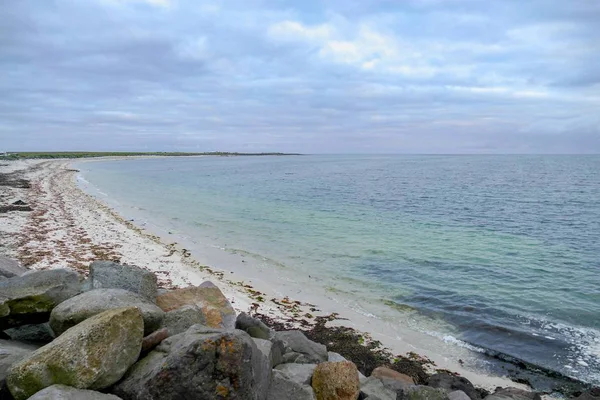 Bílý maják Gardur iin Islandu — Stock fotografie