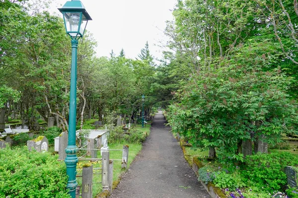Alter Waldfriedhof in Reykjavik — Stockfoto