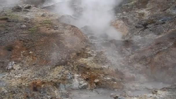 Geotermikus helység hveragerdi, Izland — Stock videók