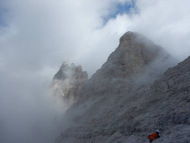 Dağcılık Tofana cephedeki dolomites içinde