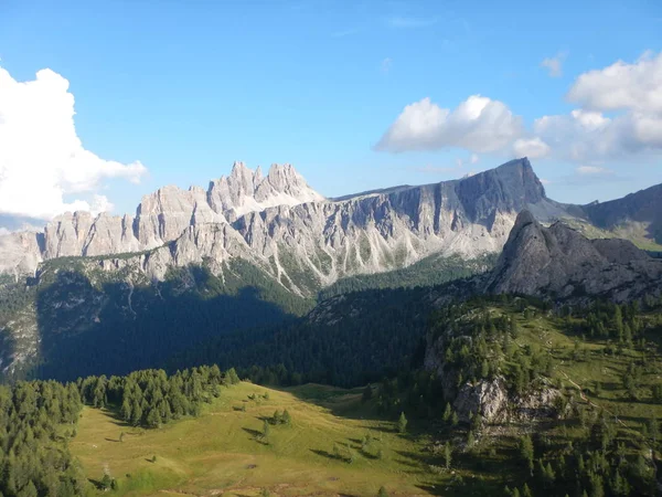 croda da lago mountain in dolomites