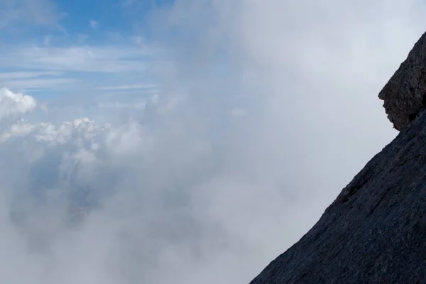 Mountaineering in marmolada glacier in dolomites — Stock Photo, Image