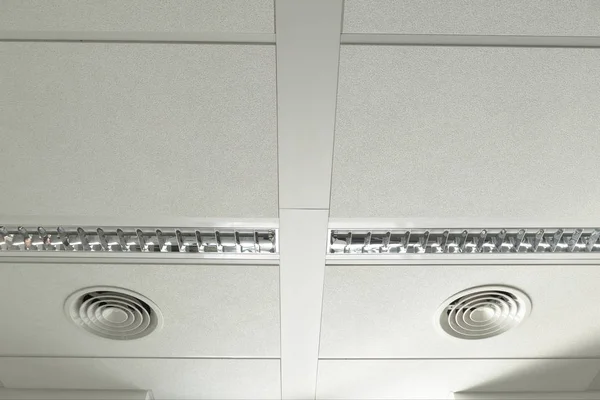 Ventilation on a white ceiling — Stock Photo, Image