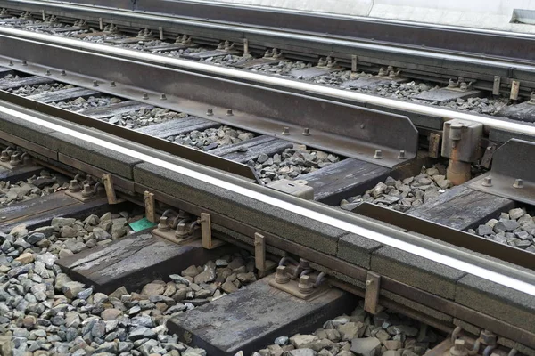 Bir beton köprü bir demiryolu detay — Stok fotoğraf