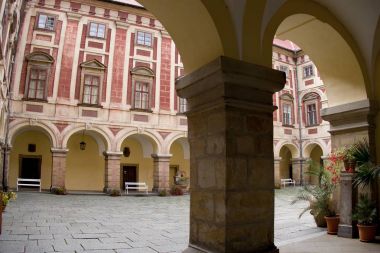 Libochovice park ve Bahçe ile tarihsel chateau