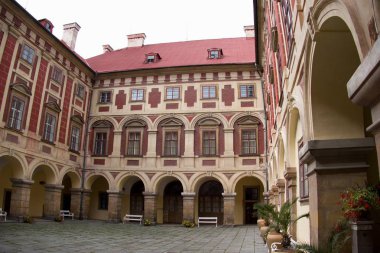 Libochovice park ve Bahçe ile tarihsel chateau