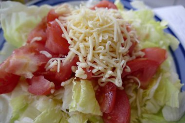 tometo ve marul taze sebze salatası