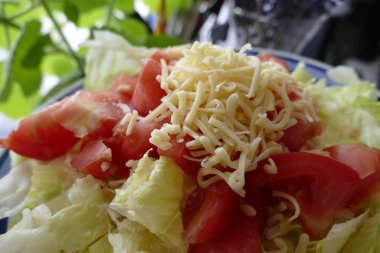 tometo ve marul taze sebze salatası