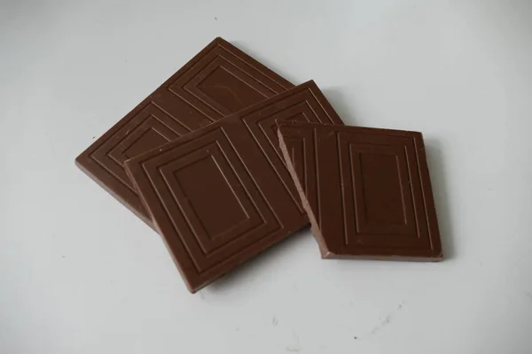 Porção de chocolate marrom de leite doce — Fotografia de Stock