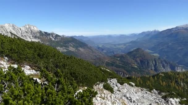 Panorama de priel grosser em alpes austríacos — Vídeo de Stock