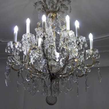 eski lüks crystal tavan armatürü