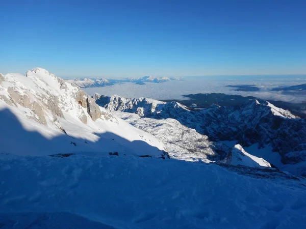 Natura invernale nel parco nazionale del Triglav — Foto Stock