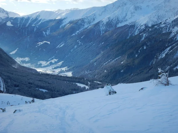 Güzel kış manzara Alpleri'nde — Stok fotoğraf