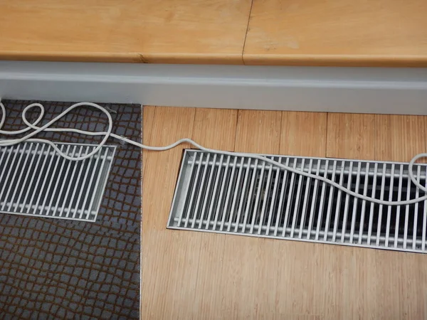 Detail of a floor ventilation grid — Stock Photo, Image