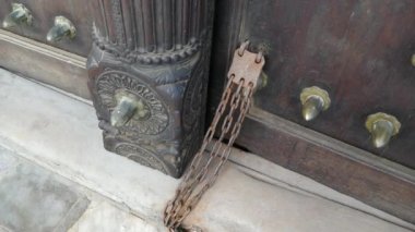 eski kapı evin harikalar zanzibar taş şehirdeki detay