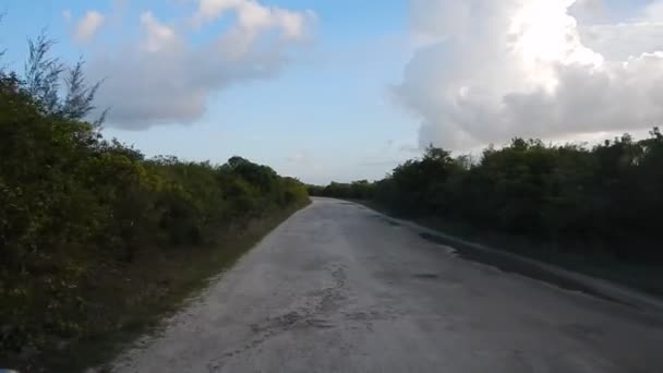 Rijden Een Lege Weg Zanzibar Afrika — Stockvideo