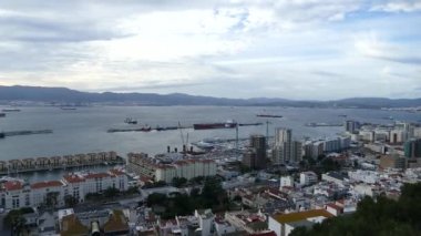 güzellikler top of Rock'tan Cebelitarık İngiliz kara İspanya'dan