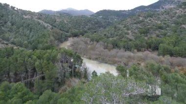 güzel dağ panorama Endülüs İspanya el chorro çevresinde