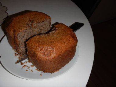 bir bıçak ile taze ev yapımı hread