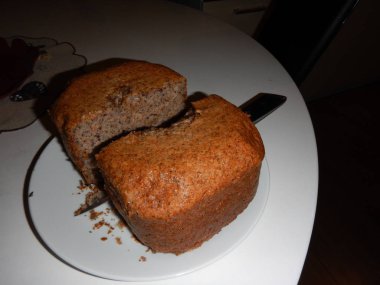 bir bıçak ile taze ev yapımı hread