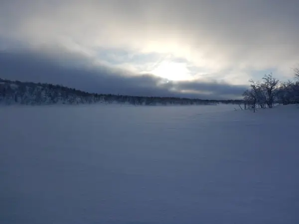 Aventure Ski Fond Laponie Nord Belle Nature — Photo