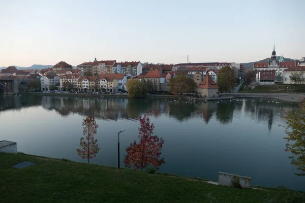 Stad panorama van maribor in slovenia — Stockfoto