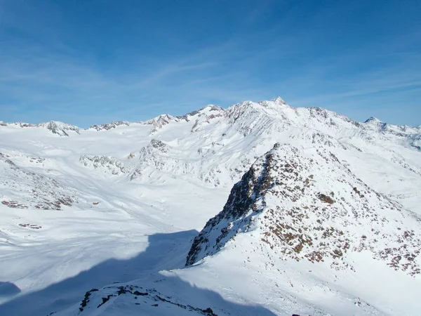 Krásný skitouring den v otztal Alpách v Rakousku — Stock fotografie