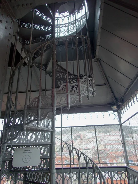 Detail of elevator santa justa in lisboa — Stock Photo, Image