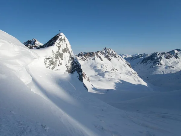 Skitouring paradise silvretta mountains in austria — ストック写真