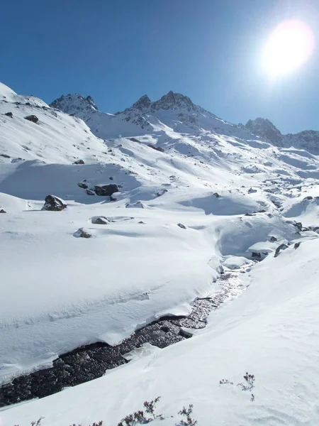Skitouring paraíso silvretta montañas en austria — Foto de Stock