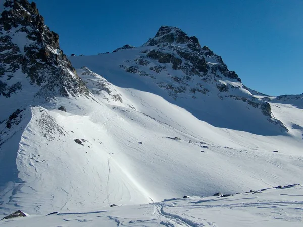 Skitouring paradise silvretta mountains in austria — Stok fotoğraf
