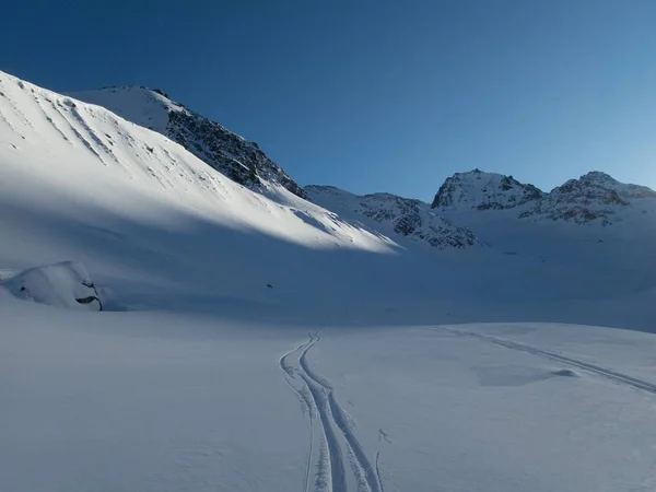 Skitouren Paradies Silvretta Berge in Österreich — Stockfoto