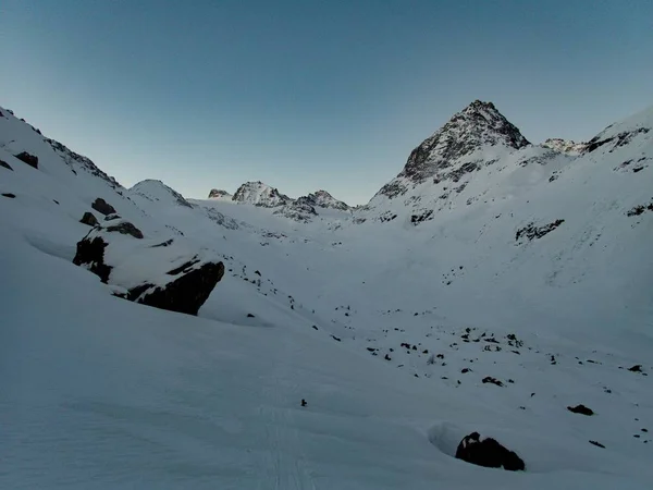 Skitouring paradise silvretta hegyek Ausztriában — Stock Fotó