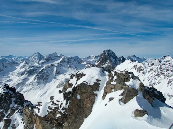 Skitouring paraíso silvretta montañas en austria — Foto de Stock