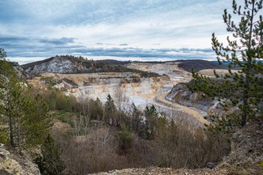 limestone quarry in the czech karst area