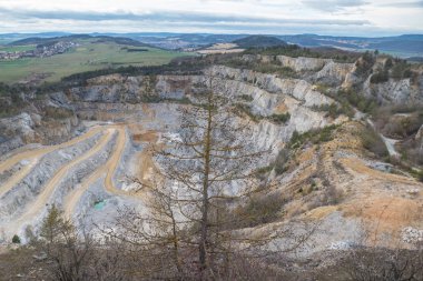 limestone quarry in the czech karst area