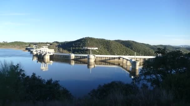 Beautiful Huge Alqueva Dam Portugal — Stock Video