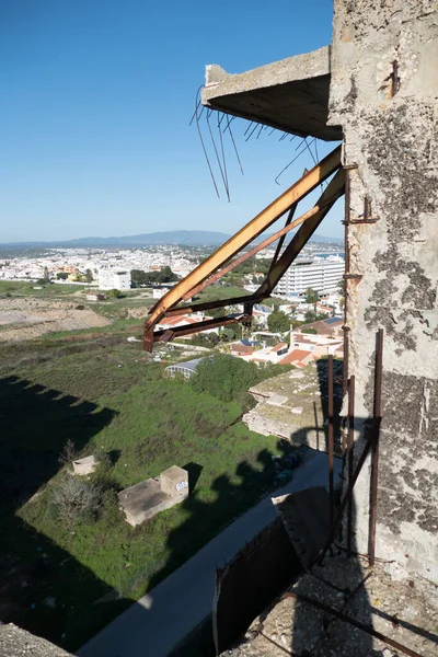 Gefahr Unvollendeter Ruine Eines Unfertigen Betonskelettgebäudes — Stockfoto