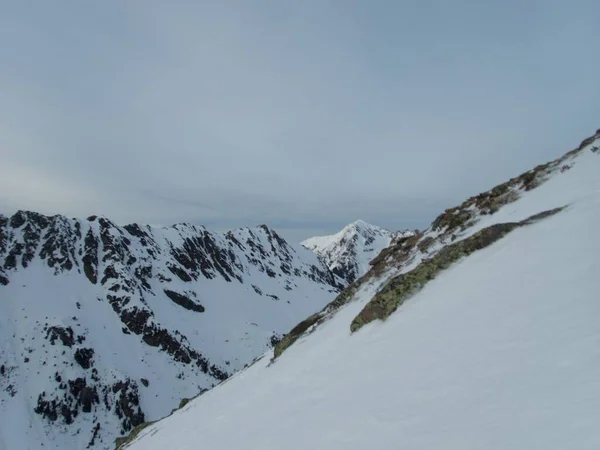 Bela Paisagem Ensolarada Inverno Para Skitouring Kuhtai Áustria Otztal Alpes — Fotografia de Stock