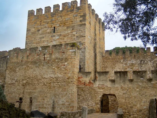 Historical Castelo Sao Jogre Lisbon Portugal — Stock Photo, Image